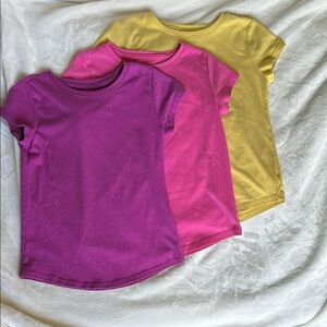 Colorful Kids T-Shirt Set - Purple, Pink, Yellow